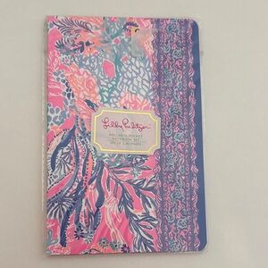 Lilly Pulitzer Set of 2 Pink and Blue Patterned Notebook Wellness Pocket Journal